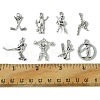 32Pcs 8 Styles Tibetan Style Sports Theme Alloy Pendants FIND-FS0002-37-5