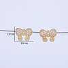 Elegant Brass Pave Clear Cubic Zirconia Bowknot Stud Earrings DH4416-4