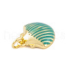 Rack Plating Brass Enamel Pendants KK-P269-09G-04-2