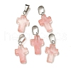 Cherry Quartz Glass Pendants G-Z067-04P-04-2