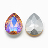 Pointed Back Glass Rhinestone Cabochons RGLA-T017-10x14mm-08-2