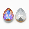 Pointed Back Glass Rhinestone Cabochons RGLA-T017-10x14mm-08-2