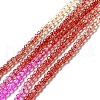 Transparent Gradient Color Glass Beads Strands GLAA-H021-01B-10-2