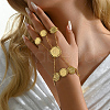 Luxurious Middle Eastern Style Brass Finger Ring Bracelets for Women WJ1247-1