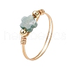 Natural Indian Agate Rings RJEW-JR00895-4