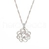 Zinc Alloy Pave Clear Cubic Zirconia Pendant Necklaces for Women FS-WGB158F-05-1