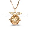 Angel Wing Alloy Aromatherapy Bead Cage Pendant Oil Necklace Heart Hollow Necklaces XV8359-1-1