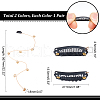 HOBBIESAY 2 Pairs 2 Colors Iron Snap Hair Clips OHAR-HY0001-01-2