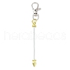 Metal Beadable Pendant Decorations KEYC-D288-01G-2