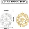 SUPERFINDINGS 50Pcs 2 Colors Brass Pendants KK-FH0002-06-6