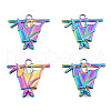 Ion Plating(IP) 201 Stainless Steel Pendants STAS-N098-266M-2