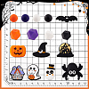   36Pcs 18 Styles Halloween Silicone Beads SIL-PH0001-28-2