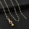 Brass Bar Link Chain Adjustable Slider Necklaces NJEW-M108-10G-2
