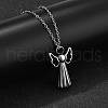 304 Stainless Steel Angel Urn Ashes Necklaces STAS-Z106-06P-2