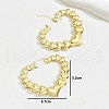 Stainless Steel Heart Hoop Earrings VF8428-1