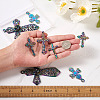 12Pcs 6 Styles Plated Alloy Pendants FIND-TA0001-44-16