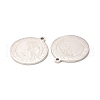 Non-Tarnish 304 Stainless Steel Pendants STAS-A074-03E-P-3