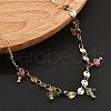 Brass Rolo & Flat Sequin Chains Necklaces for Women NJEW-D302-55-4