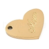 Mother's Day 304 Stainless Steel Charms STAS-I325-136B-G-2