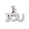 Non-Tarnish Valentine's Day 304 Stainless Steel Charms STAS-G284-11P-1