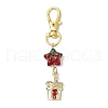 Christmas Theme Alloy Enamel with Rhinestone Pendant Decoration KEYC-JKC00977-02-1