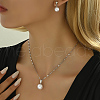 Fashionable and Elegant Imitation Pearl Necklace & Stud Earrings Sets KN1235-1
