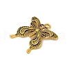 Tibetan Style Alloy Butterfly Pendants TIBEP-3945-AG-NR-2