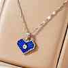 Romantic Brass Clear Cubic Zirconia Heart Pendant Necklaces FR4292-1-1