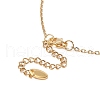 Colorful Cubic Zirconia Oval with Virgin Mary Pendant Necklace NJEW-JN04235-3