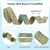 5 Yards Polyester 3D Star Gold Stamping Ribbon OCOR-TAC0023-14A-13