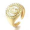 Rack Plating Round with Saint Brass Open Cuff Rings RJEW-S411-11G-03-1