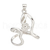 GOMAKERER 1Pc Rhodium Plated Rhodium Plated 925 Sterling Silver Pendant Bails FIND-GO0001-78-1