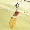Cute Design Glass Wishing Bottle Antique Silver Tone Alloy Gemstone Pendants PALLOY-JF00068-2