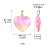 Two Tone Transparent Glass Pendants GLAA-YW0003-02D-3