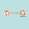 304 Stainless Steel Crystal Rhinestone Barbell Nipple Rings WG5DFA5-13-1