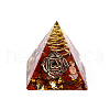 Chakra Pattern Orgonite Pyramid Resin Display Decorations G-PW0005-03B-1