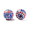 Independence Day Theme Wood European Beads WOOD-M011-07E-2