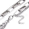 304 Stainless Steel Double Layer Necklaces NJEW-M181-20P-4