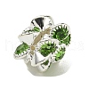 Brass Peridot Rhinestone Beads KK-I715-27S-01-2