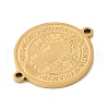 Ion Plating(IP) 304 Stainless Steel Saint Benedict Cross Medal Connector Charms STAS-M080-08G-2