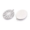 304 Stainless Steel Micro Pave Cubic Zirconia Pendants STAS-N109-205P-2