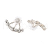 Alloy Glass Rhinestone Stud Earrings EJEW-B051-01P-2