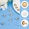 Unicraftale DIY Half Round 304 Stainless Steel & Glass Stud Earring Jewelry Kits DIY-UN0006-08-5