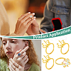  4Pcs Adjustable Brass Finger Ring Components KK-NB0002-57-6