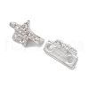 Rack Plating Brass Pave Cubic Zirconia Slide Charms KK-G464-02P-3