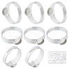Beebeecraft 40Pcs Adjustable 304 Stainless Steel Finger Rings Components STAS-BBC0001-31-1
