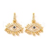 Brass Micro Pave Cubic Zirconia Pendants KK-U017-08D-G-1