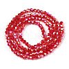 Opaque Solid Color Electroplate Glass Beads Strands EGLA-A039-P2mm-B02-3