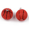 Opaque Resin Pendants X-RESI-R426-16C-3
