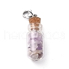 Glass Bottle Pendants HJEW-JM00221-04-1